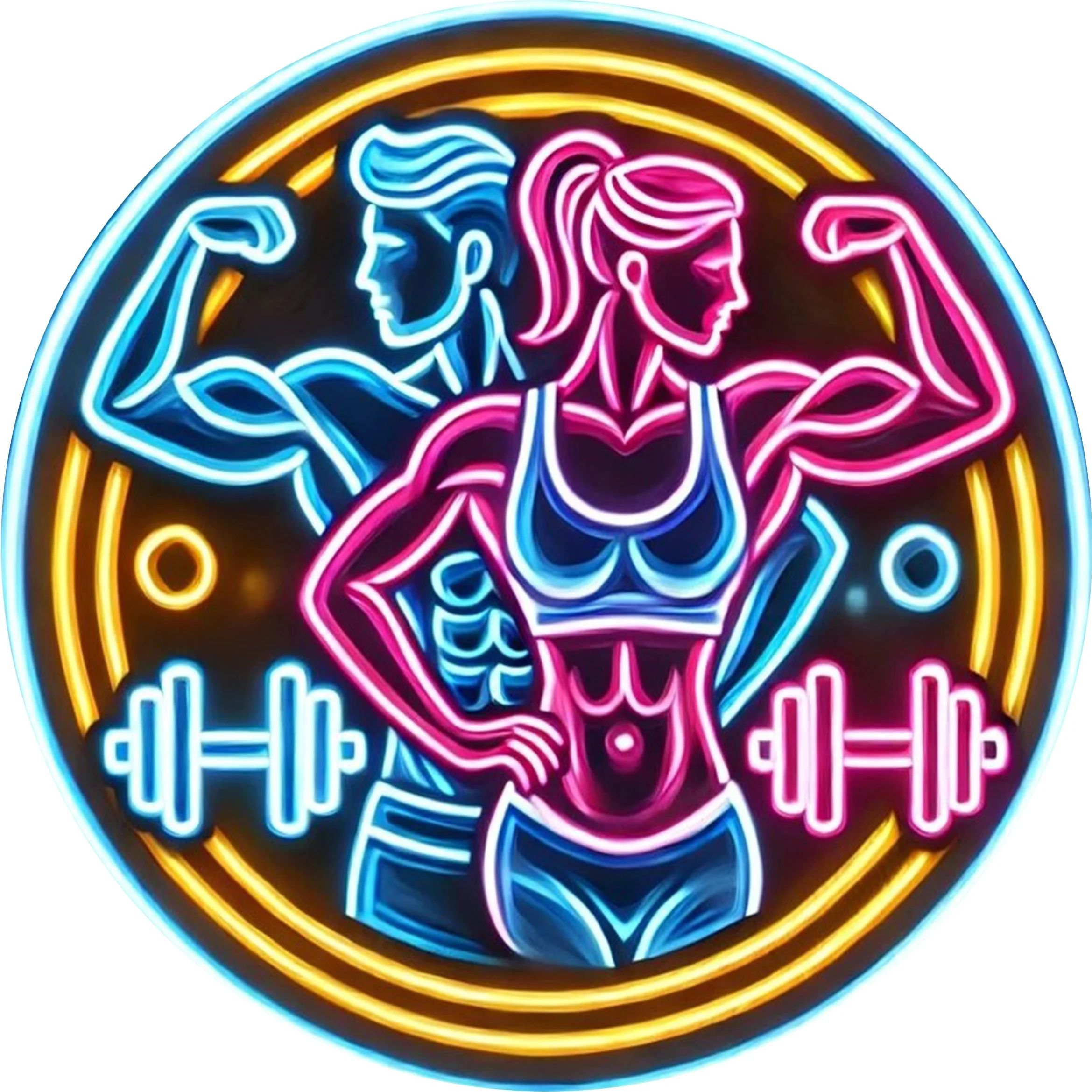 Home Gym Neon Sign - Letrero Metálico 2D para Gimnasio, Letrero