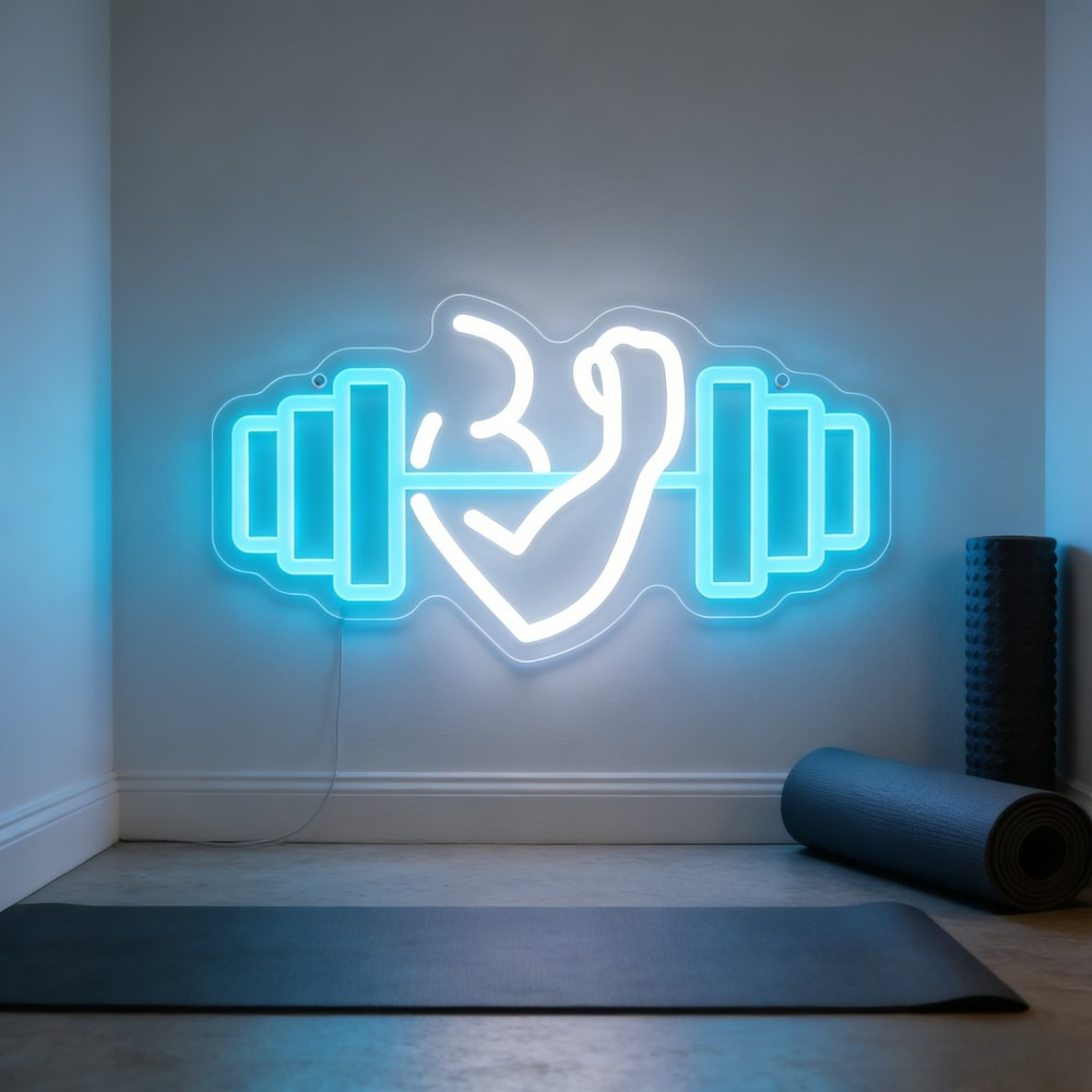 Home Gym Neon Sign - Letrero LED de Neón con Diseño