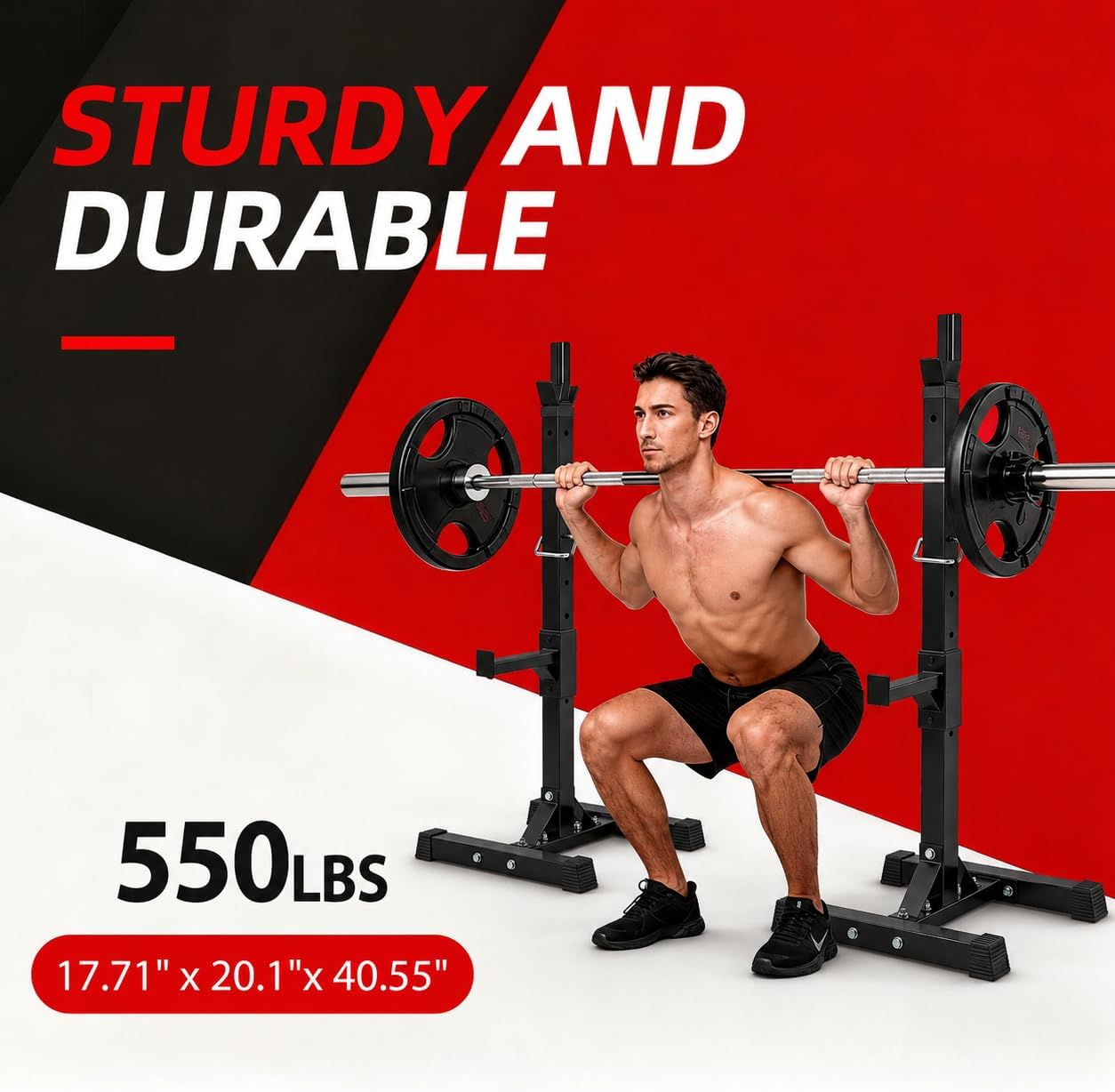 Soportes ajustables para racks - Home Gym Portable reseña y precio