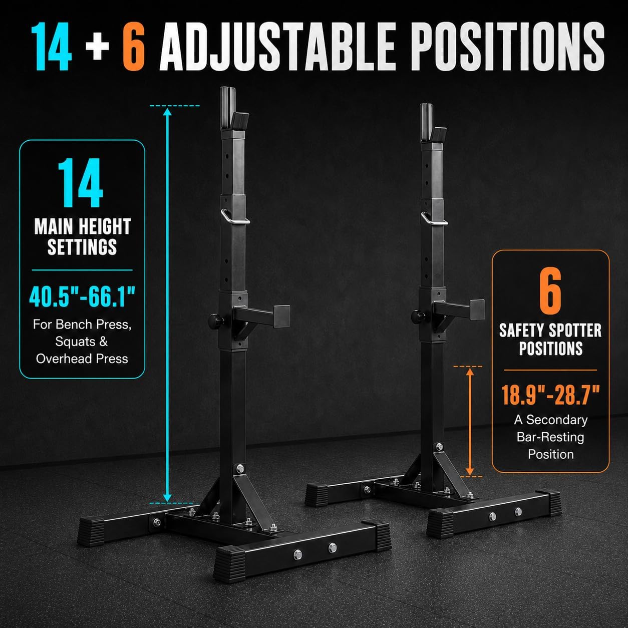 Soportes ajustables para racks - Home Gym Portable reseña y precio